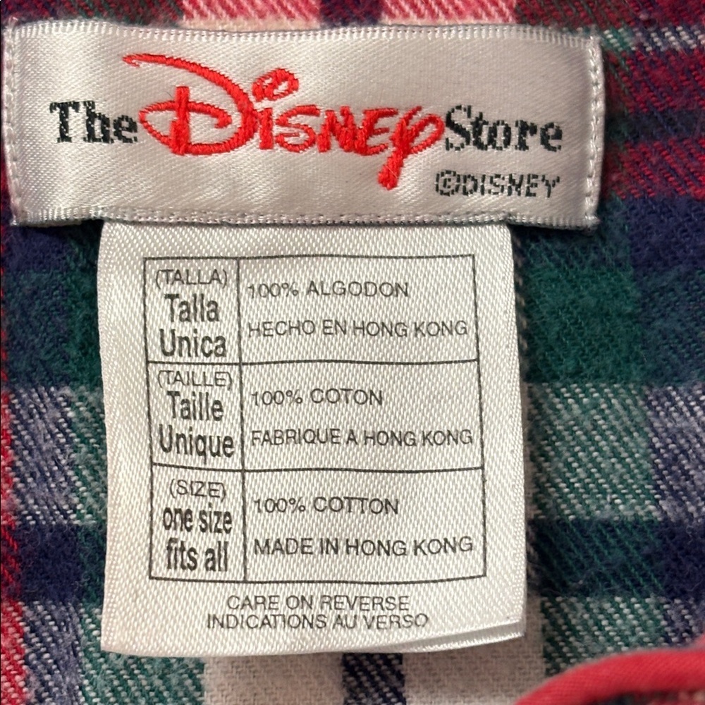 Disney Red and Green Plaid Shirt with Embroidered Pooh Characters Sz XL - Picture 3 of 6